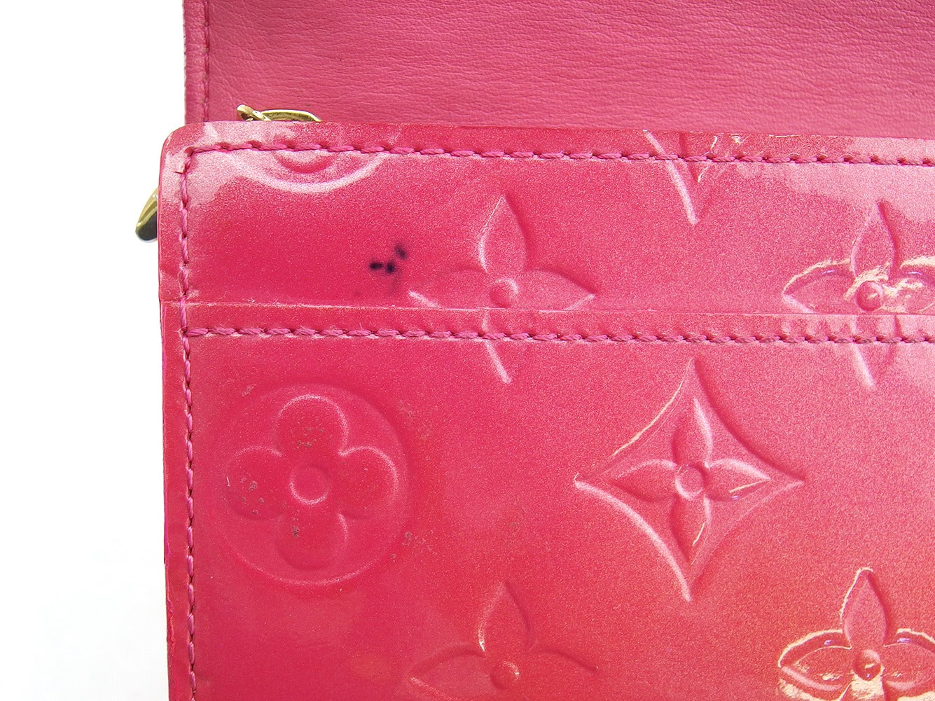 LOUIS VUITTON Long Wallet Purse Red Portefeuille Sara