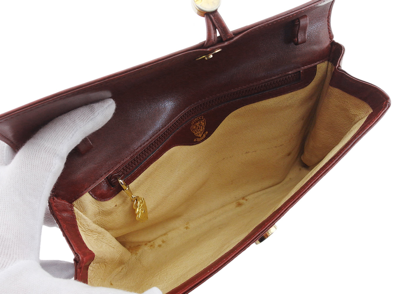 GUCCI Shoulder Bag Bordeaux Old Gucci