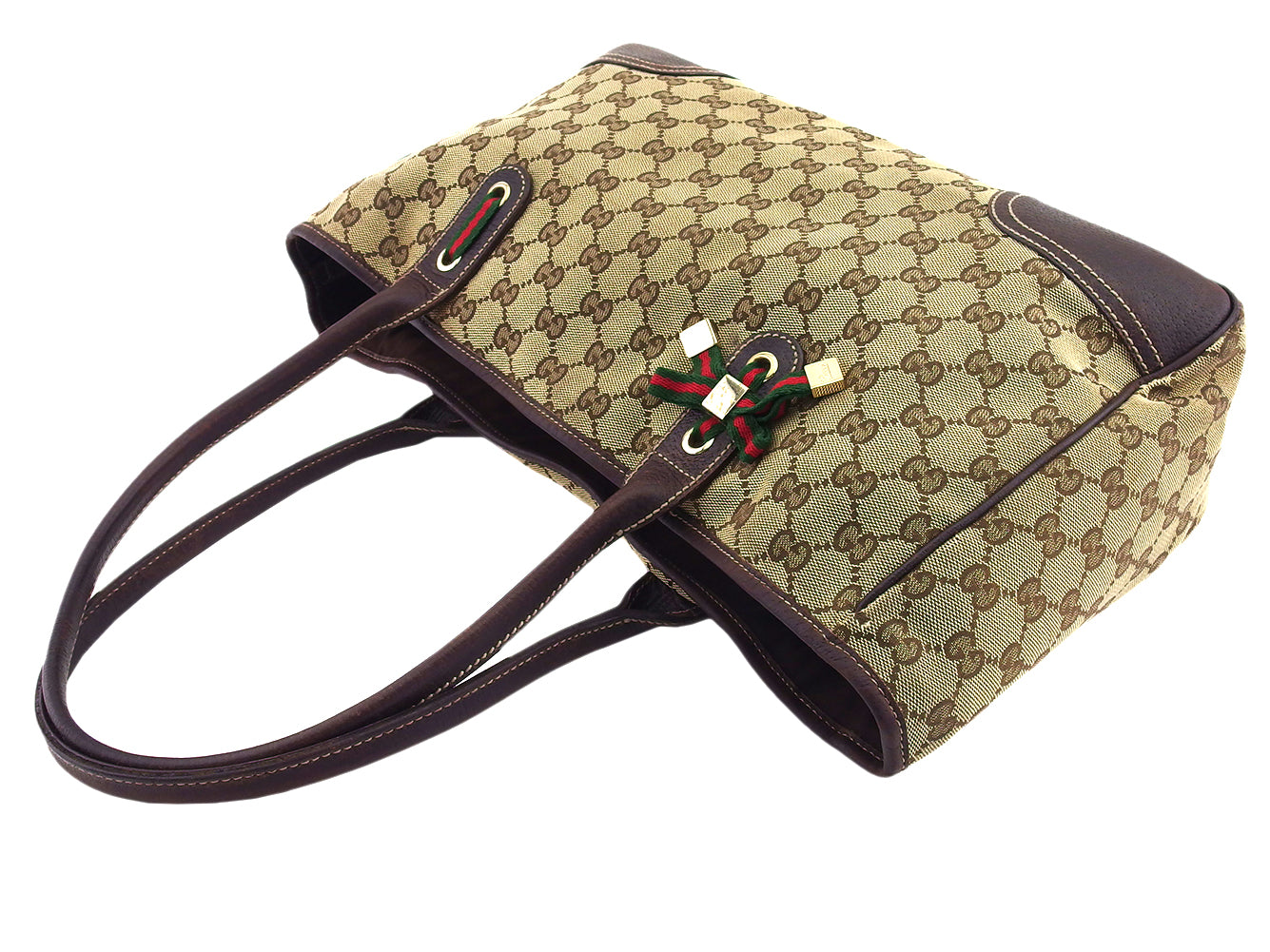 GUCCI Tote Bag 163805 Beige Brown type Pretty