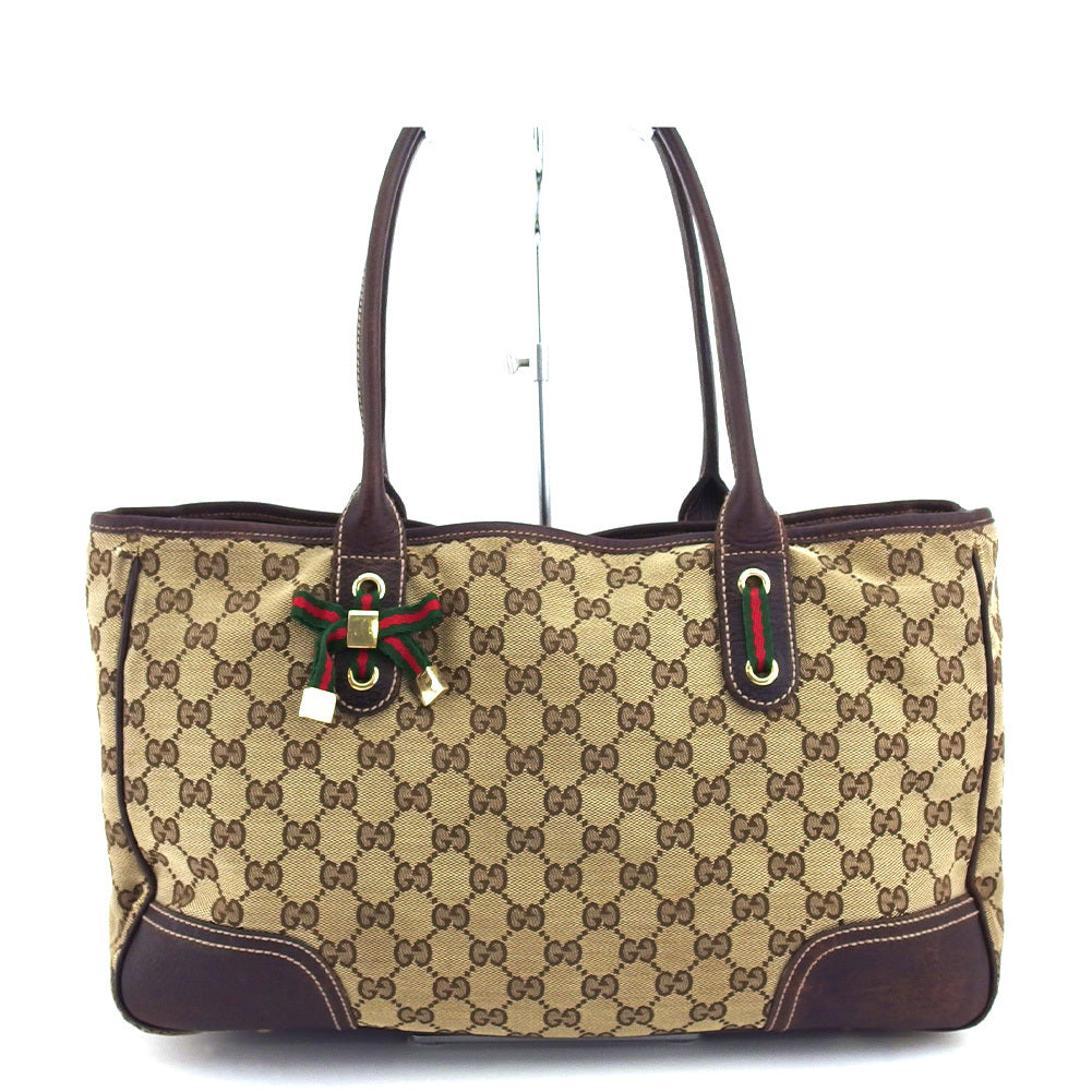 GUCCI Tote Bag 163805 Beige Brown type Pretty