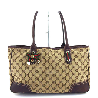GUCCI Tote Bag 163805 Beige Brown type Pretty