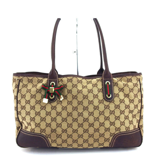 GUCCI Tote Bag 163805 Beige Brown type Pretty