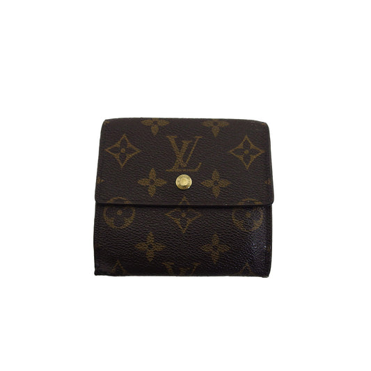LOUIS VUITTON Bifold Wallet M61652 Brown x beige Portomonet Pie Cartes Crdit