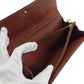 LOUIS VUITTON Long Wallet Purse Brown x beige Pochette Porto MonÃ©credi