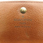 LOUIS VUITTON Long Wallet Purse Brown x beige Pochette Porto MonÃ©credi