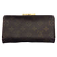 LOUIS VUITTON Long Wallet Purse T61217 Brown beige North America exclusive Continental Clutch