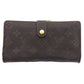 LOUIS VUITTON Long Wallet Purse T61217 Brown beige North America exclusive Continental Clutch