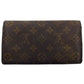 LOUIS VUITTON Long Wallet Purse M61725 Brown beige Pochette Porto MonÃ©credi