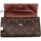 LOUIS VUITTON Long Wallet Purse M61725 Brown beige Pochette Porto MonÃ©credi