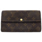 LOUIS VUITTON Long Wallet Purse M61725 Brown beige Pochette Porto MonÃ©credi