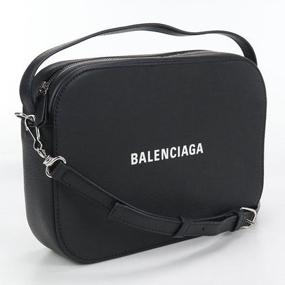 BALENCIAGA 608654 Small camera bag Every day Diagonal shoulder bag leather black Women