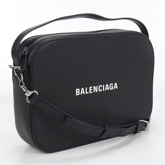 BALENCIAGA 608654 Small camera bag Every day Diagonal shoulder bag leather black Women