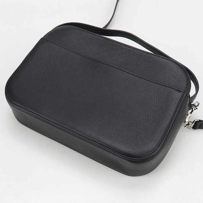 BALENCIAGA 608654 Small camera bag Every day Diagonal shoulder bag leather black Women