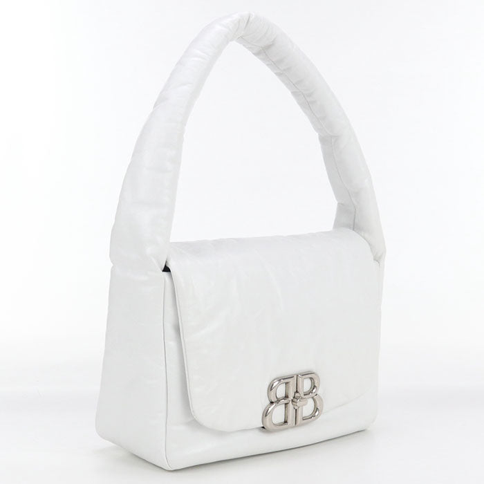 BALENCIAGA 787896 Sling bag Monaco Handbag leather White Women
