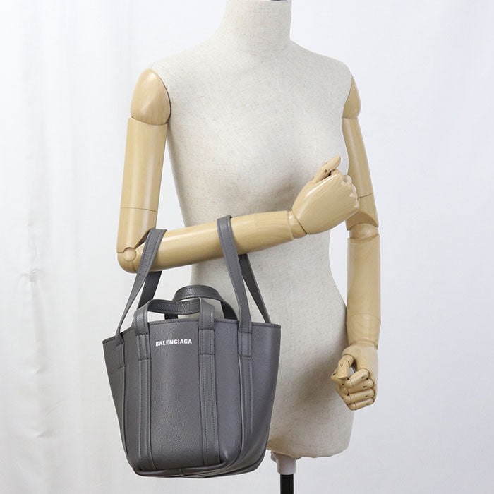 BALENCIAGA 672793 15YUN 1190 Everyday 2.0 North South XS Tote Bag leather Gray unisex