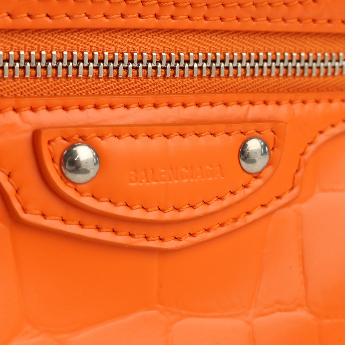 BALENCIAGA 638524 neo classic city mini Handbag shoulder bag 2WAY leather orange Women