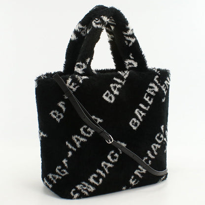 BALENCIAGA 581762 Tote Bag Every day 2WAYTote Bag fur black Women Used Authentic