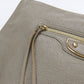 BALENCIAGA 390186 Clutch bag metal edge L-shaped clutch bag leather.Goatskin gray mens Used Authentic