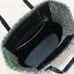 BALENCIAGA 410790 Handbag zig zucker bag 2WAY handbag leather, tweed green Women Used Authentic