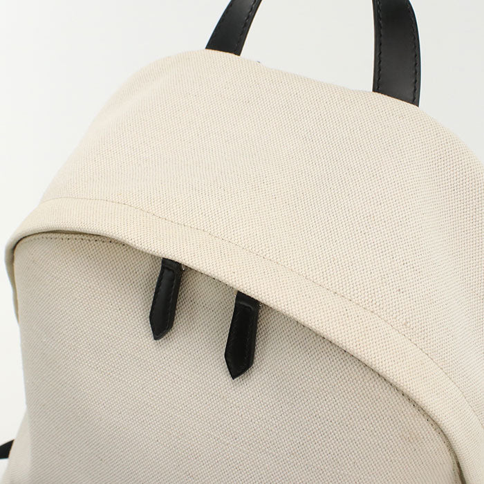 BALENCIAGA 392007 Backpack canvas/leather white mens Used Authentic