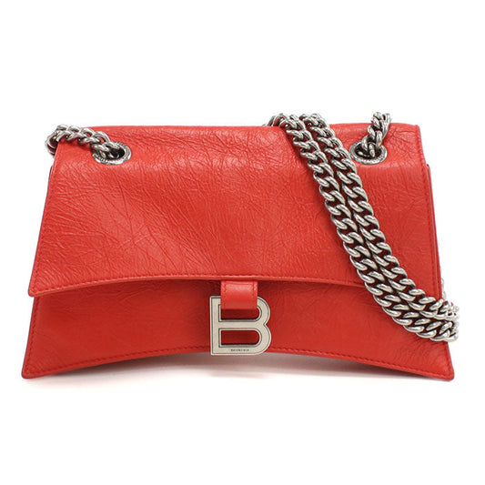 BALENCIAGA 716351 Shoulder Bag crash ChainShoulder Bag leather Red Women
