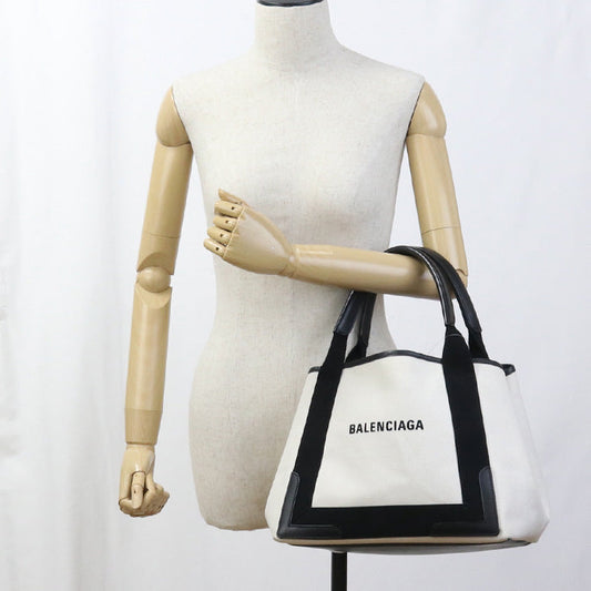 BALENCIAGA 339933 Navy Hippo Small Tote Bag canvas Women
