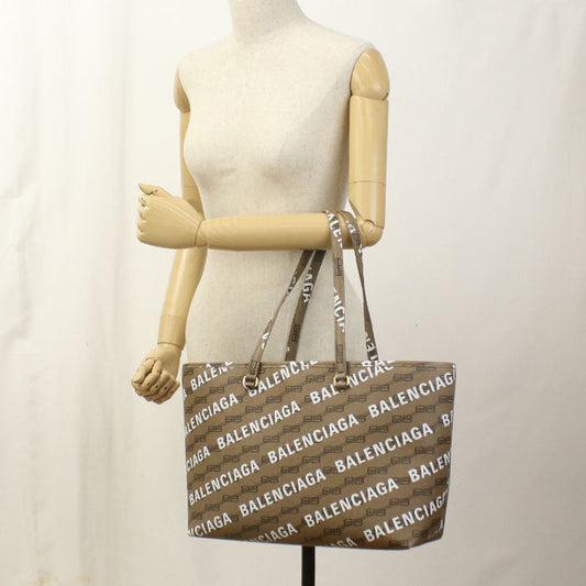 BALENCIAGA 702698 210DH 2762 Balenciaga Signature Tote Bag PVC brown Women