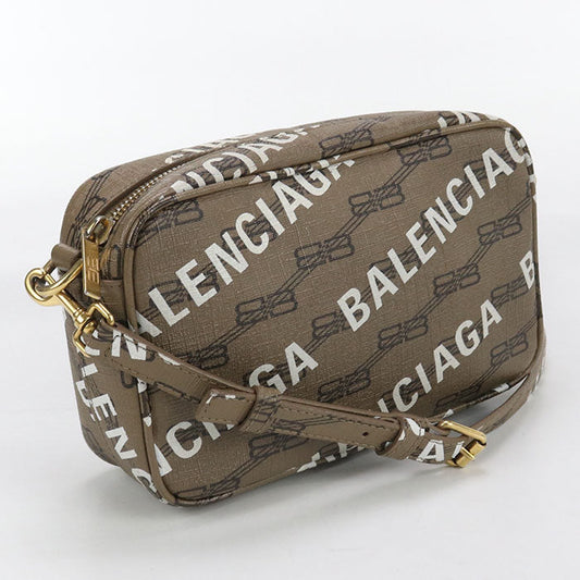 BALENCIAGA 702701 210HA 2769 BB monogram Diagonal shoulder bag PVC brown Women