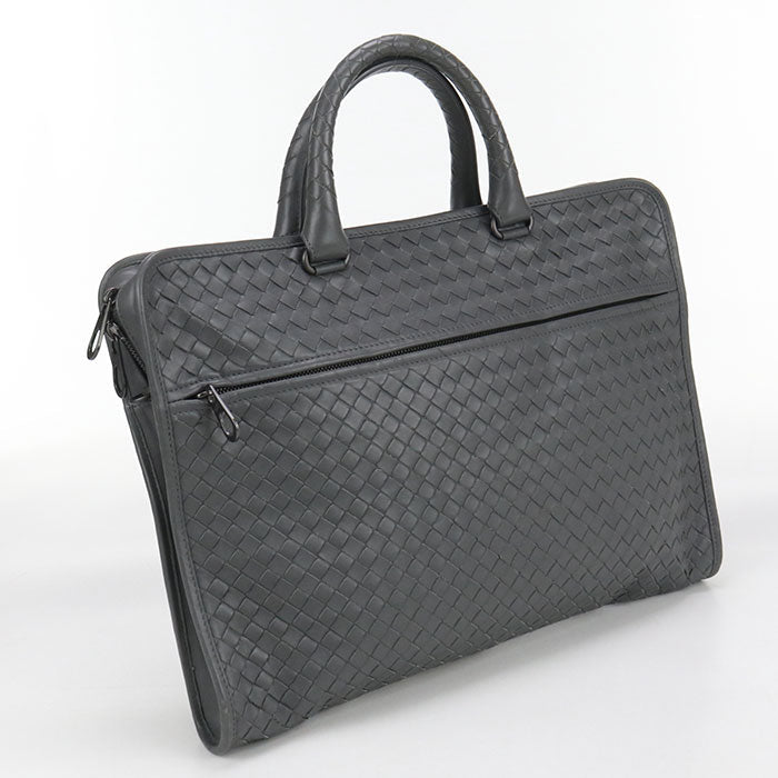 BOTTEGA VENETA INTRECCIATO Briefcase leather Gray mens