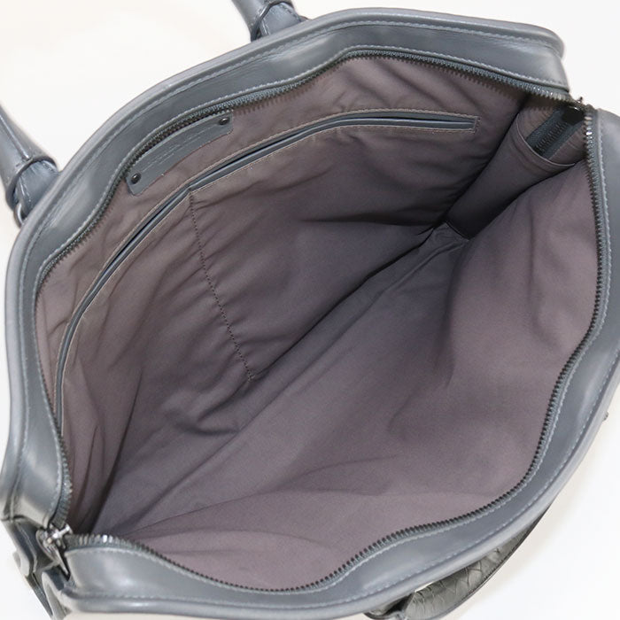 BOTTEGA VENETA INTRECCIATO Briefcase leather Gray mens