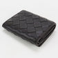 BOTTEGA VENETA BO81192 Tri-fold wallet INTRECCIATO flap wallet leather black mens(unisex) Used Authentic