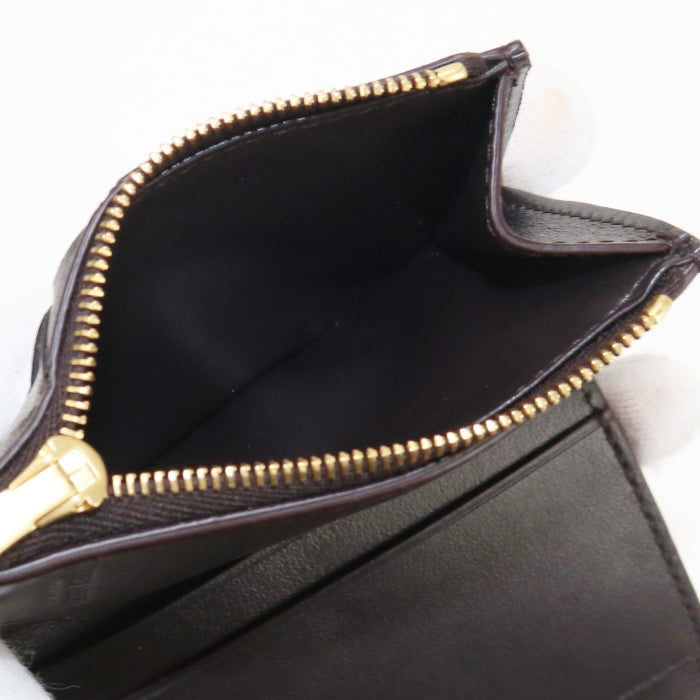 BOTTEGA VENETA BO81192 Tri-fold wallet INTRECCIATO flap wallet leather black mens(unisex) Used Authentic