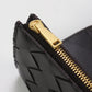 BOTTEGA VENETA BO81192 Tri-fold wallet INTRECCIATO flap wallet leather black mens(unisex) Used Authentic