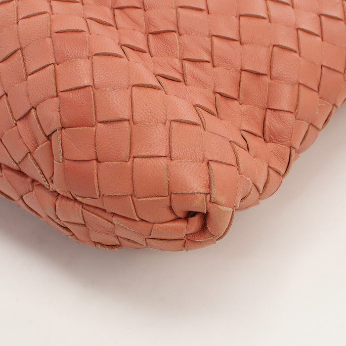 BOTTEGA VENETA BO82080 Tote Bag INTRECCIATO leather pink Women Used Authentic