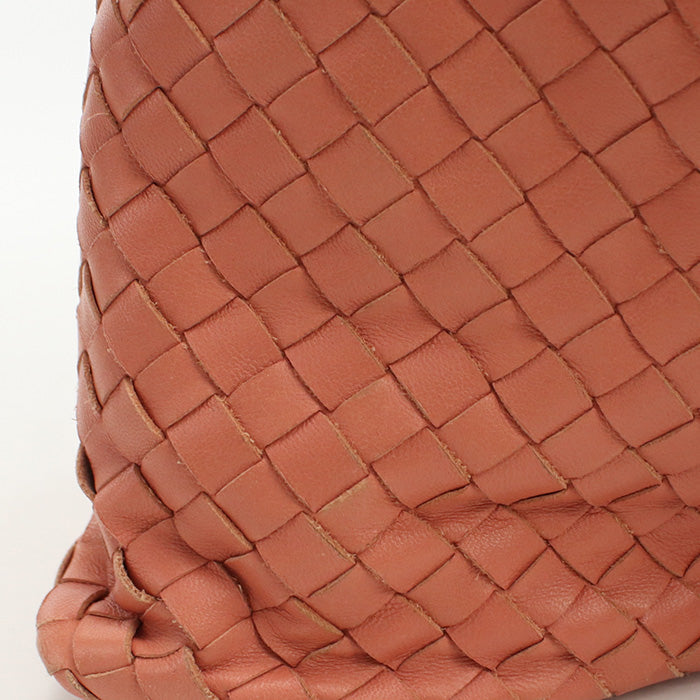 BOTTEGA VENETA BO82080 Tote Bag INTRECCIATO leather pink Women Used Authentic