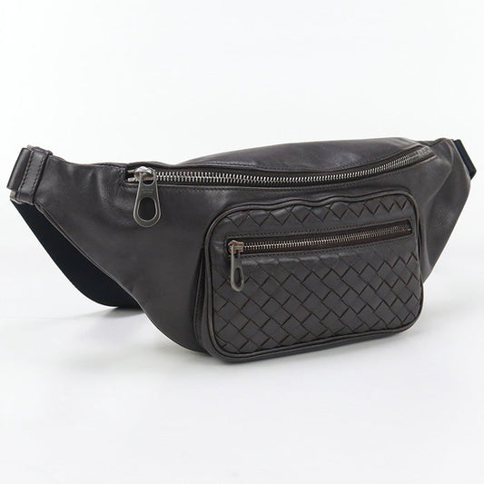 BOTTEGA VENETA 222310 V4644 2078 INTRECCIATO body bag leather brown mens(unisex) Used Authentic