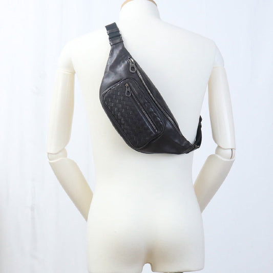 BOTTEGA VENETA 222310 V4644 2078 INTRECCIATO body bag leather brown mens(unisex) Used Authentic