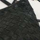 BOTTEGA VENETA BO88140 Shoulder Bag INTRECCIATO leather Black Women Used Authentic