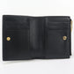 BOTTEGA VENETA BO93003 Bifold Wallet Zipper INTRECCIATO leather black Women Used Authentic
