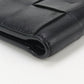 BOTTEGA VENETA BO93003 Bifold Wallet Zipper INTRECCIATO leather black Women Used Authentic
