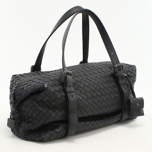 BOTTEGA VENETA Mini Bostonbag Montaigne INTRECCIATO Travel Bag leather black Women(unisex)