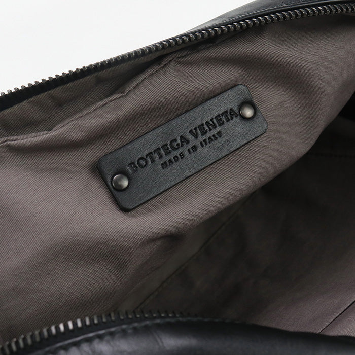BOTTEGA VENETA 368.899 Belt bag INTRECCIATO body bag leather black mens