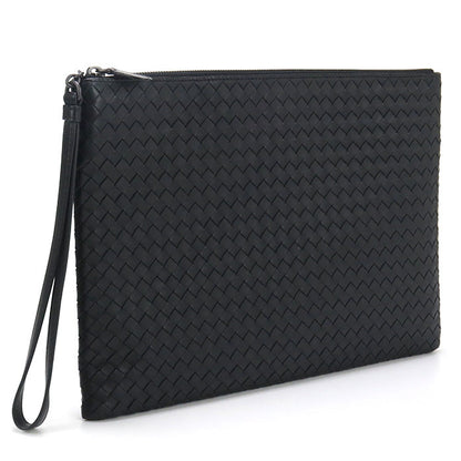 BOTTEGA VENETA INTRECCIATO Clutch bag leather black mens