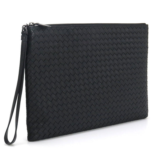BOTTEGA VENETA INTRECCIATO Clutch bag leather black mens