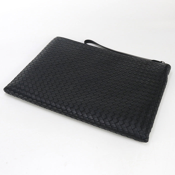 BOTTEGA VENETA INTRECCIATO Clutch bag leather black mens