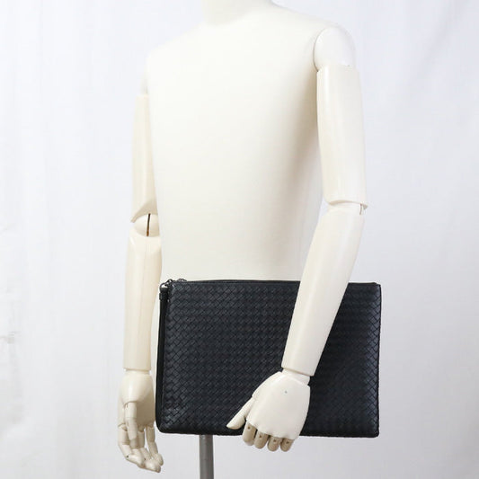 BOTTEGA VENETA INTRECCIATO Clutch bag leather black mens