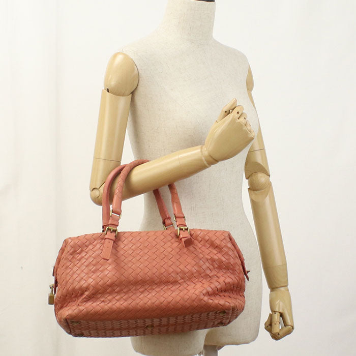 BOTTEGA VENETA 173398 V00A2 6810 INTRECCIATO Mini Boston leather pink Women