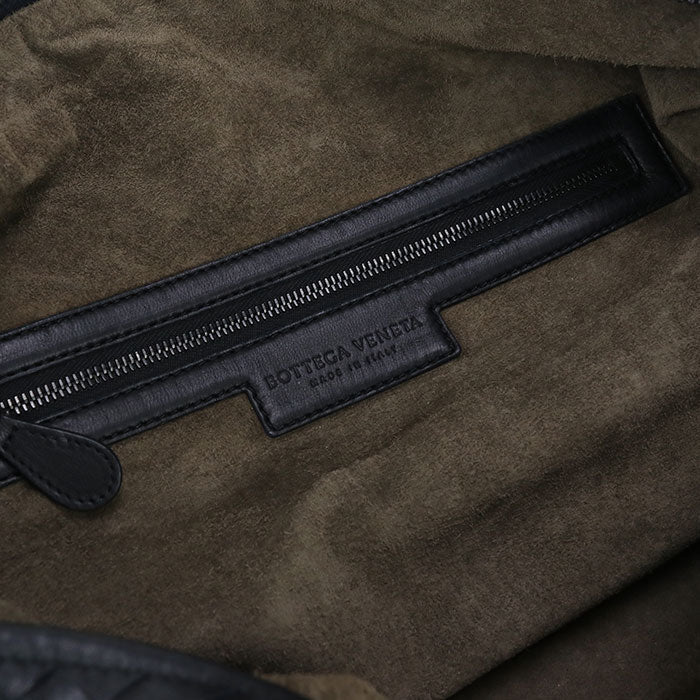 BOTTEGA VENETA INTRECCIATO Mini Boston leather black Women