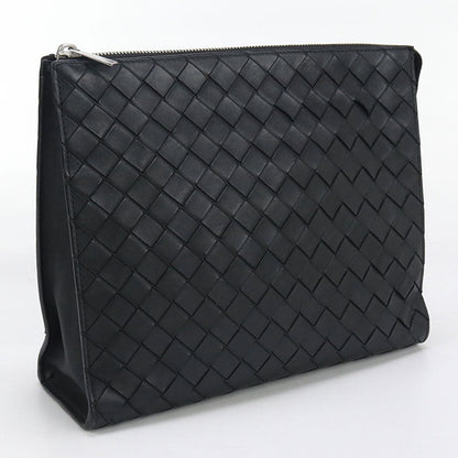 BOTTEGA VENETA INTRECCIATO Clutch bag leather black mens
