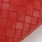 BOTTEGA VENETA INTRECCIATO Diagonal shoulder bag leather Red Women